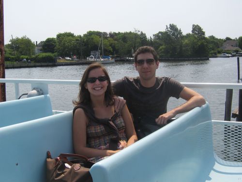 Julien et moi sur le bateau